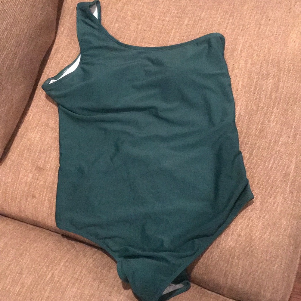 Shein new off shoulder green swimsuit one piece
